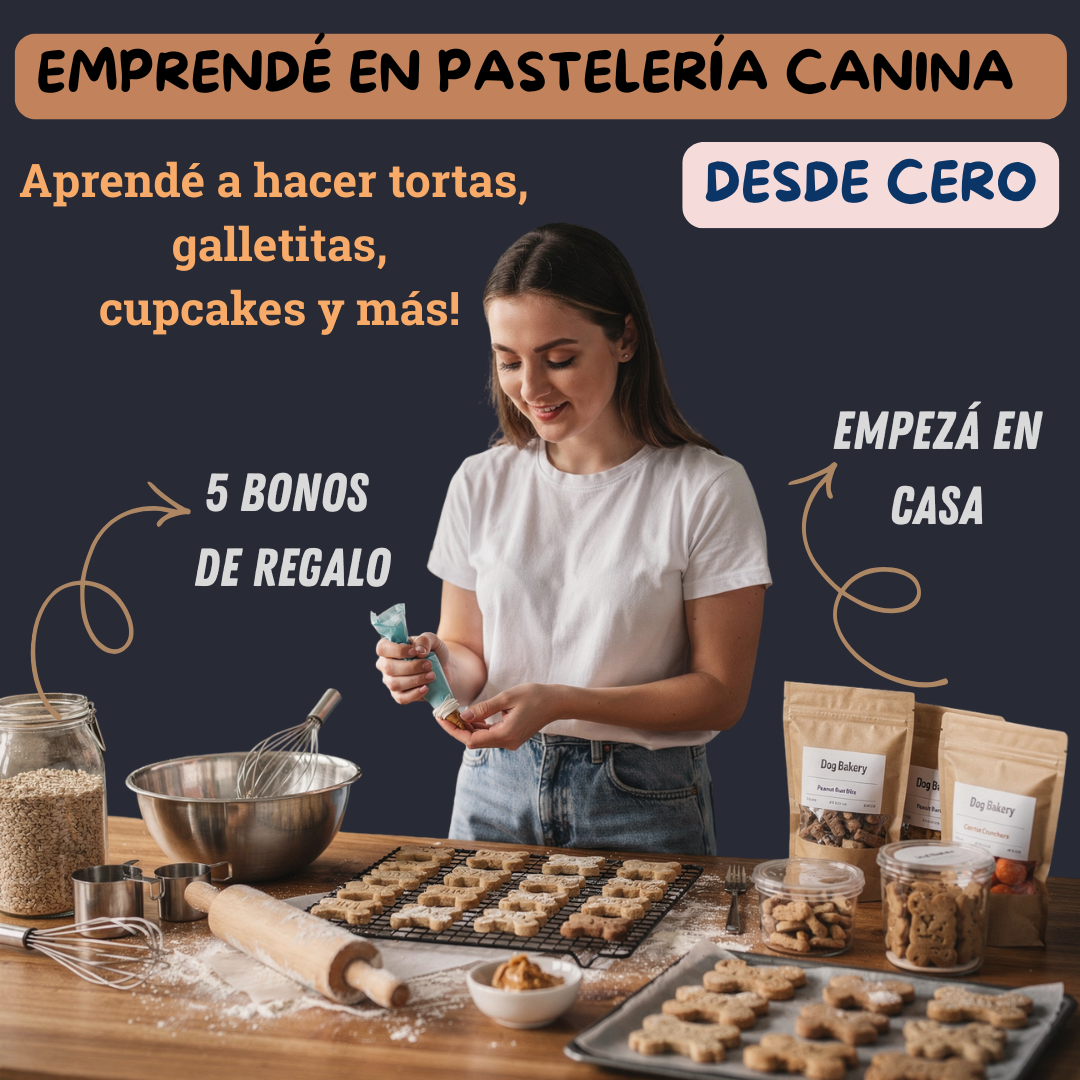Emprende en Pastelería canina - Obtené 5 bonos de regalo-